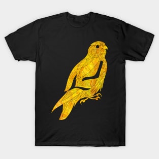 peregrine falcon in golden pattern ecopop T-Shirt